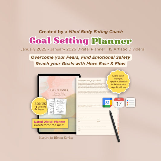 2025 Goals with Flow Digital Planner for iPad with Apple Google Calendar Links - Nature in Bloom Series