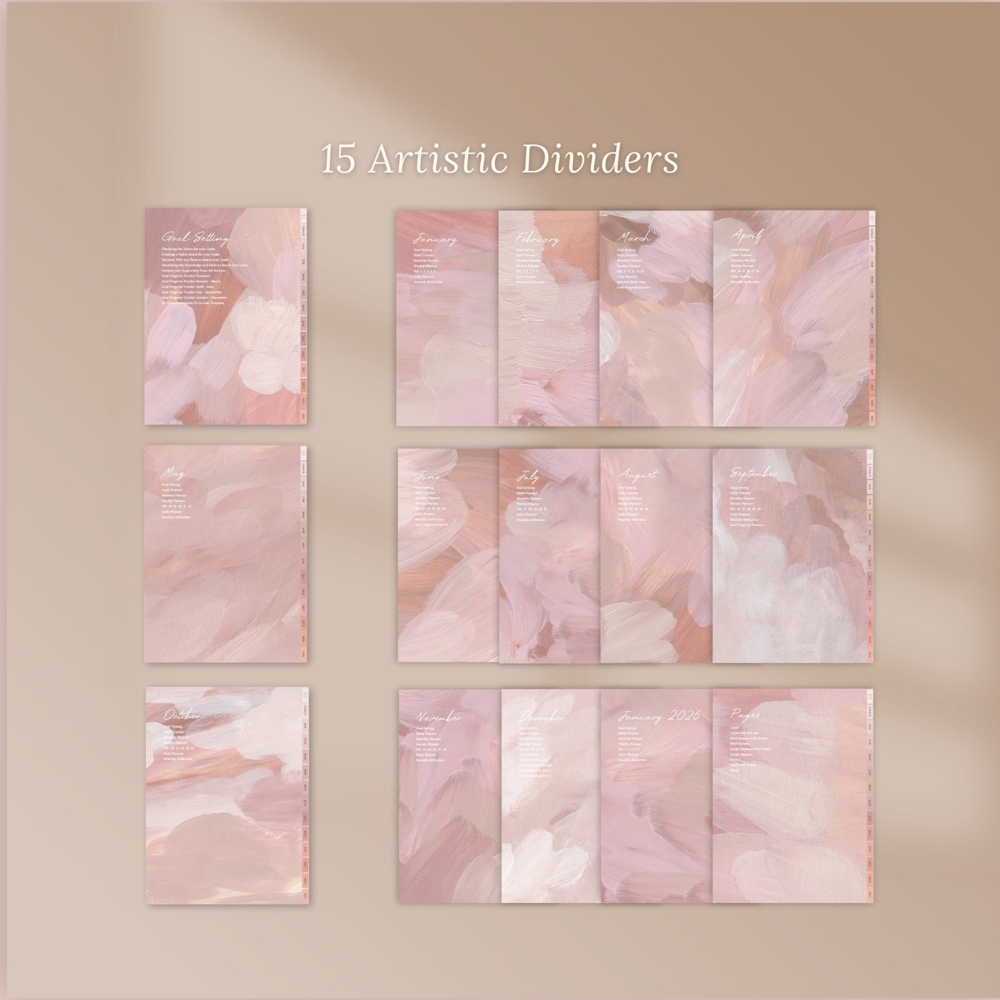 2025 Goals with Flow Digital Planner for reMarkable Paper Pro Tablet - Pink Blossom Series