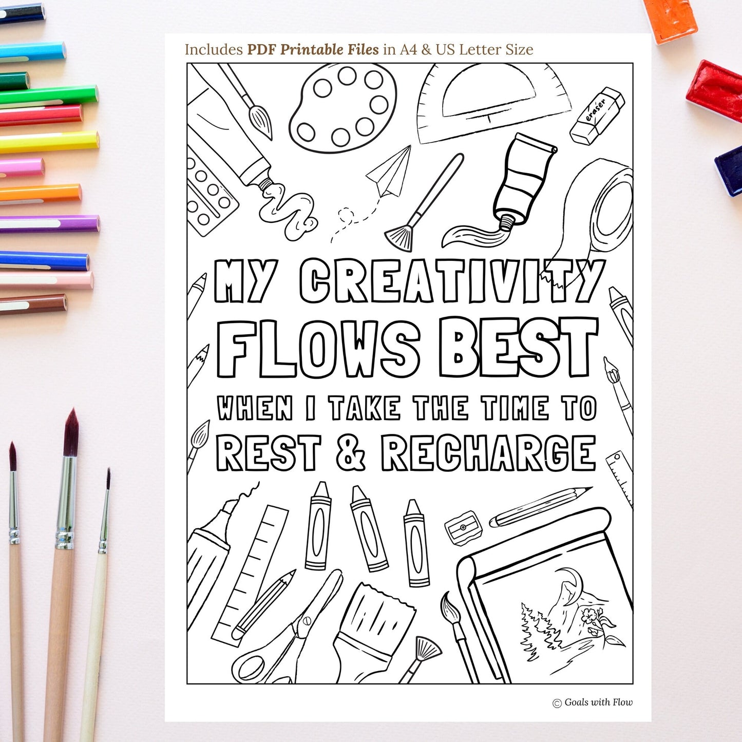 Feelings in Flow Set of 5 Tracing Pages - for reMarkable Tablet (Digital & Printable)