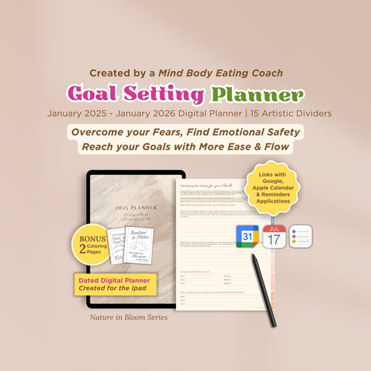 2025 Goals with Flow Digital Planner for Ipad with Apple Google Calendar Links - Golden Dusk Series